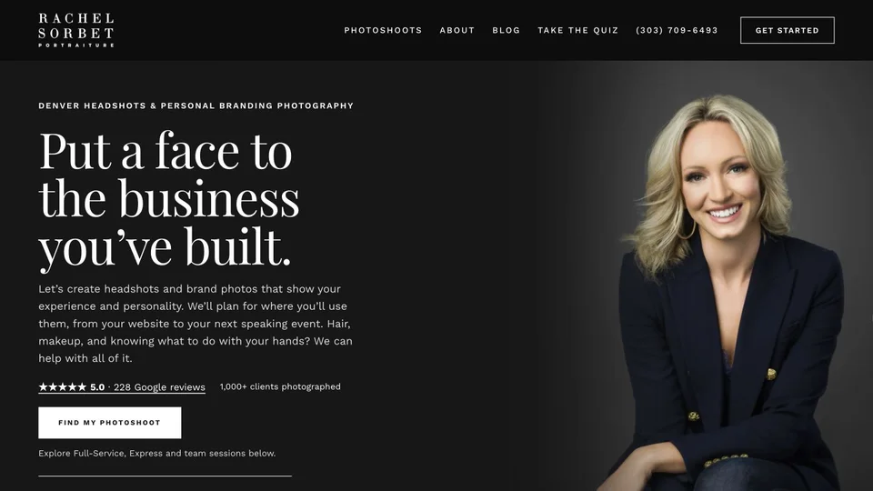 Rachel Sorbet custom studio website