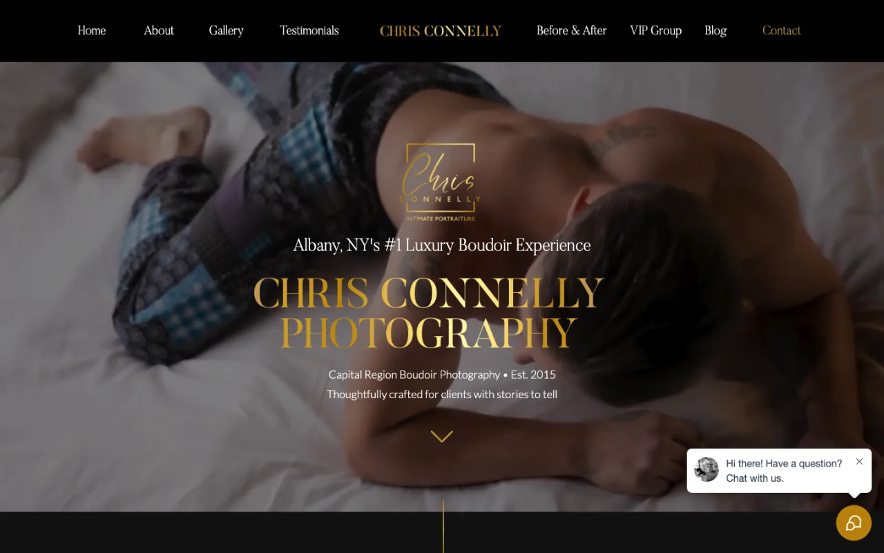 Chris Connelly Photography live Showit website