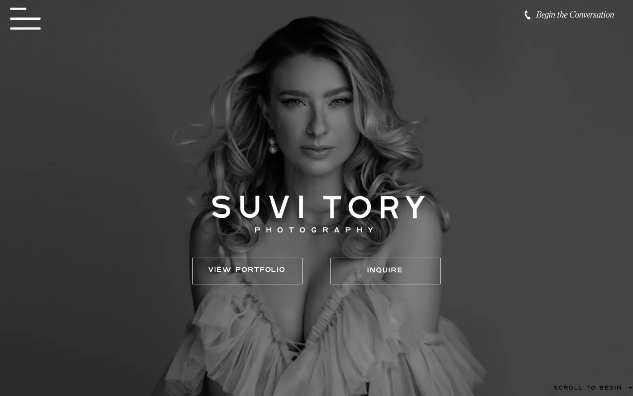Suvi Tory live Showit photography website