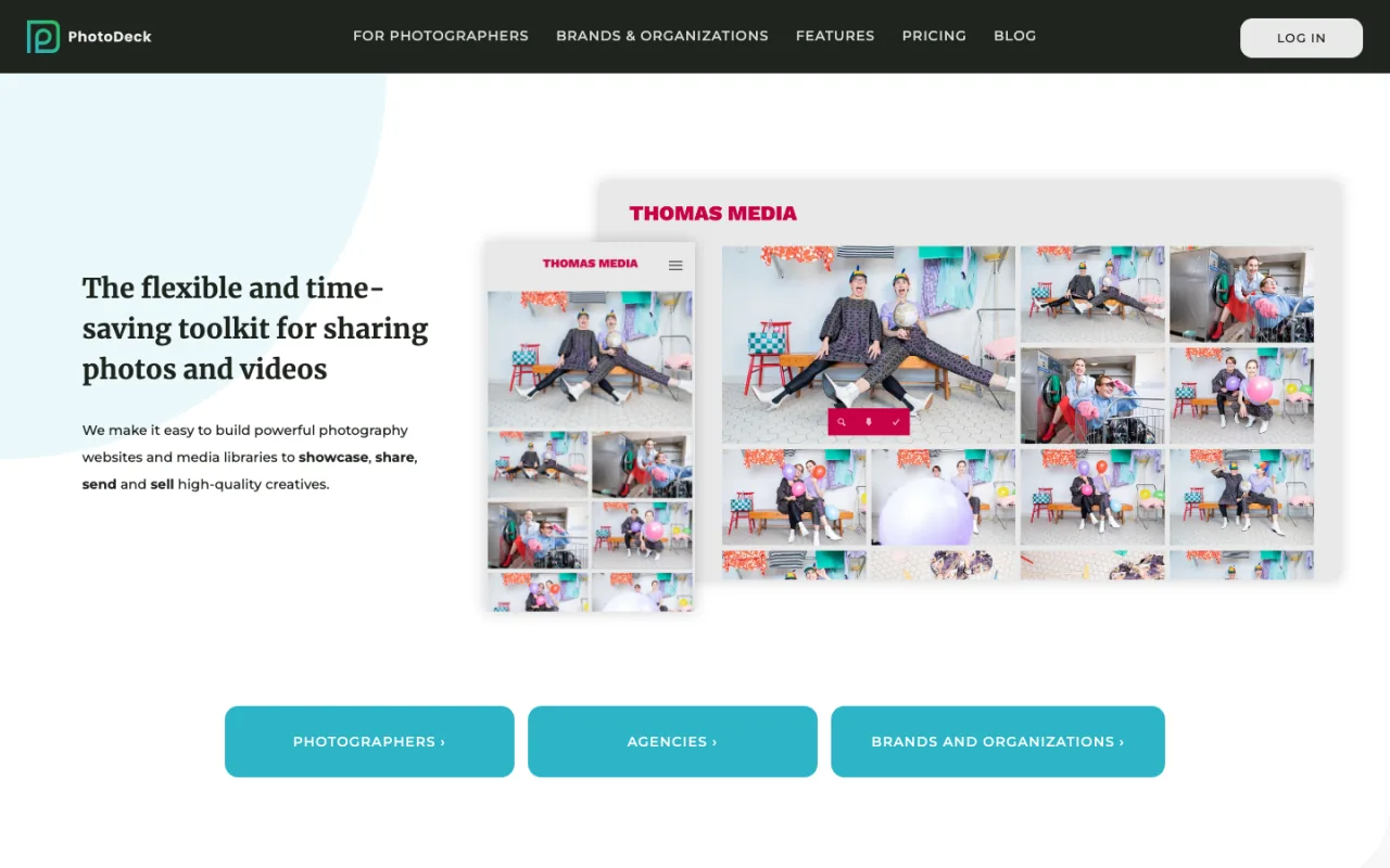 PhotoDeck official photography website and ecommerce homepage