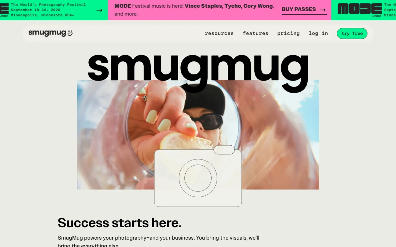 SmugMug official photography portfolio and gallery homepage