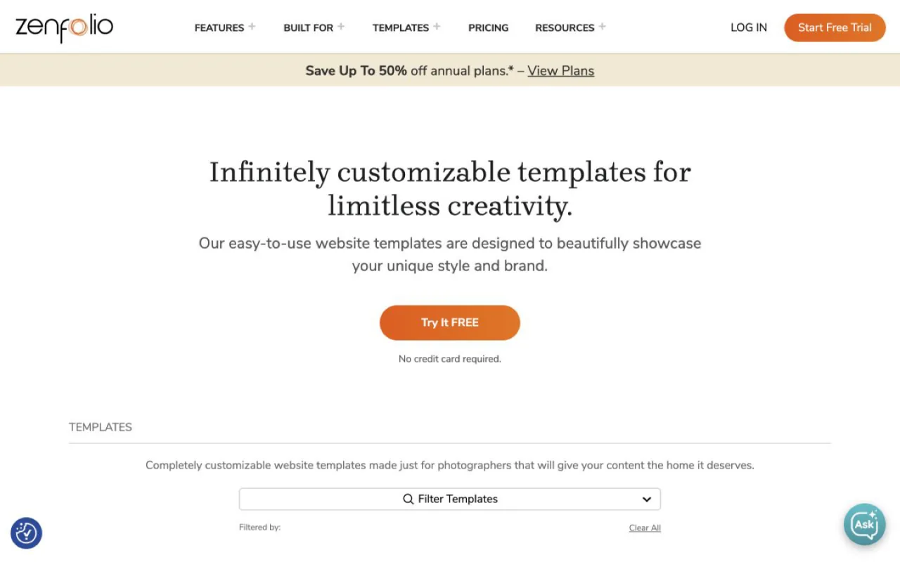 Zenfolio official photography website templates
