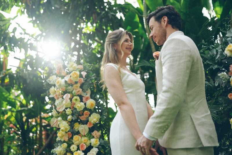 Outdoor wedding ceremony — the result of a complete marketing and conversion system working correctly