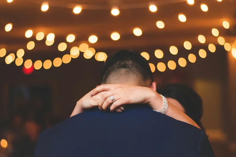 Wedding first dance at reception